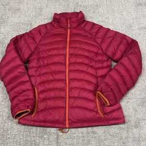 PrAna Lyra Jacket Womens Large Pink Down Packable Water Resistant Puffer Pockets